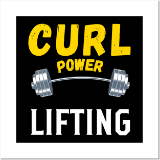 Curl power lifting Posters and Art